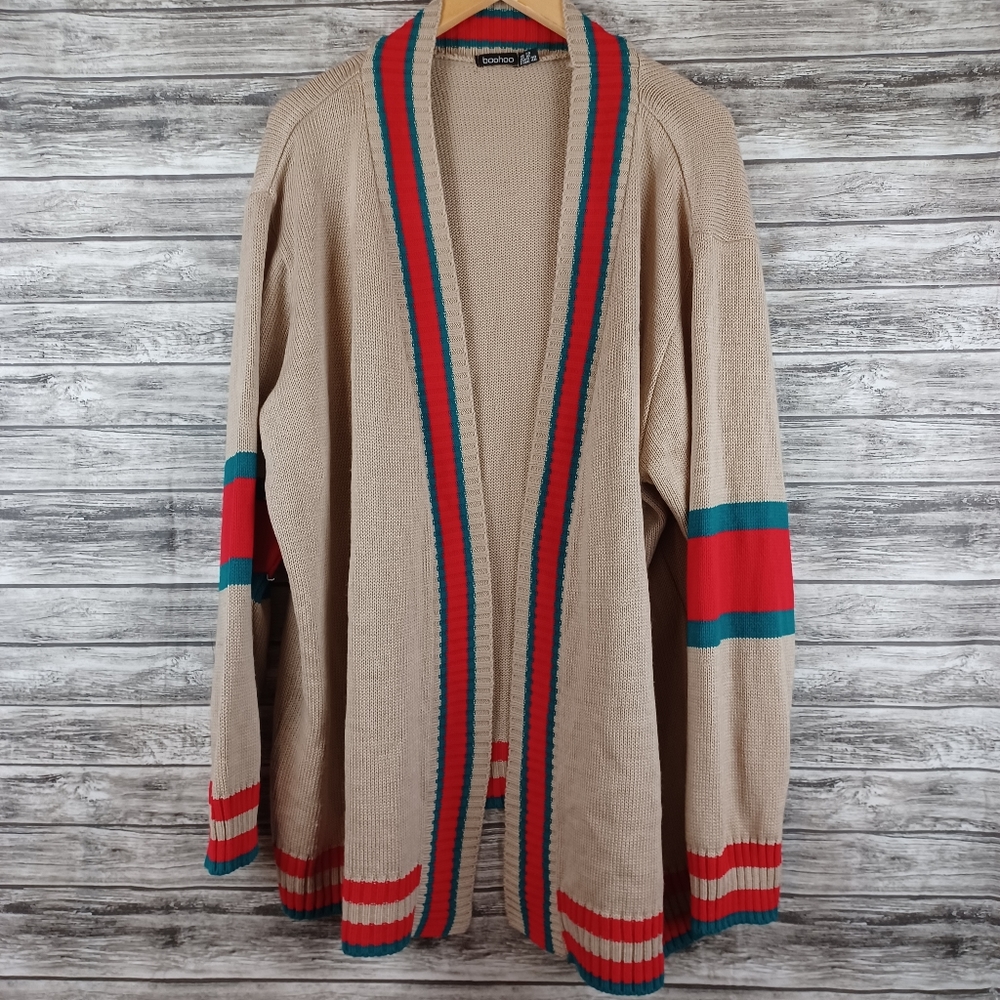 Desiger inspired Beige open Cardigan Sweater
